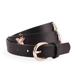 Planet Gates black / 102.5cm(M) IFENDEI Women's Bees Belt Insects Designer Jeans' Strap 2018 Belts For Women's Dress Stylish PU Leather Waistband cinturon mujer