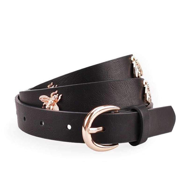 Planet Gates black / 102.5cm(M) IFENDEI Women's Bees Belt Insects Designer Jeans' Strap 2018 Belts For Women's Dress Stylish PU Leather Waistband cinturon mujer