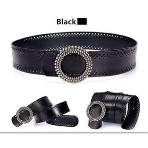 Planet Gates black / 103cm New Arrival Women Korean Style Cowhide Wide Belt Fashion Female Genuine Leather Coat Skirt Decoration Belts Top Quality