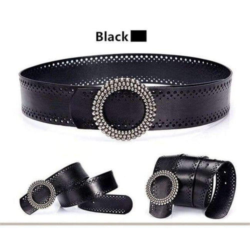 Planet Gates black / 103cm New Arrival Women Korean Style Cowhide Wide Belt Fashion Female Genuine Leather Coat Skirt Decoration Belts Top Quality