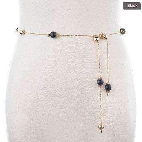 Planet Gates Black / 105cm Hongmioo 2017 Luxury Imitation Pearl Chain Belts For Women Gold Plated Designer Belt Metal Belly Waist Belt Ceinture Femme