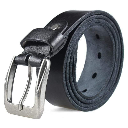Men Top Layer Leather  Casual High Quality Belt Vintage Design Pin Buckle Genuine Leather Belts For Men Original Cowhide