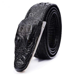 Planet Gates Black / 105cm Mens Belts Luxury cow Leather Designer Belt Men High Quality Luxury Crocodile Cinturones Hombre