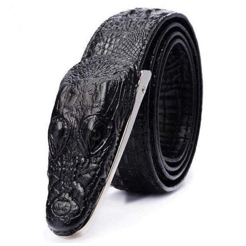 Planet Gates Black / 105cm Mens Belts Luxury cow Leather Designer Belt Men High Quality Luxury Crocodile Cinturones Hombre