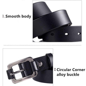Planet Gates Black / 105CM Newest Women's Casual Belts Cow Genuine Leather Japanese Character Buckle Retro Style Jeans Belt Luxury Female Strap