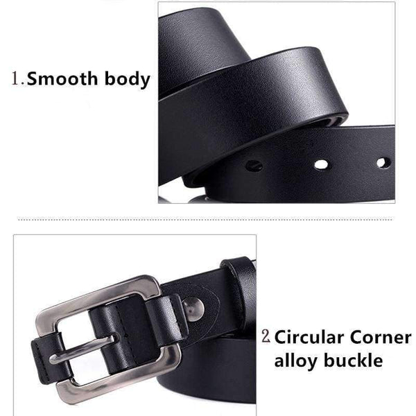 Planet Gates Black / 105CM Newest Women's Casual Belts Cow Genuine Leather Japanese Character Buckle Retro Style Jeans Belt Luxury Female Strap