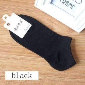 Planet Gates Черни 10 бр. = 5 чифта плътни памучни чорапи за мъже, невидими чорапи до глезена, дишащи тънки чорапи тип лодка, невидими чорапи, размер 38-42 EUR