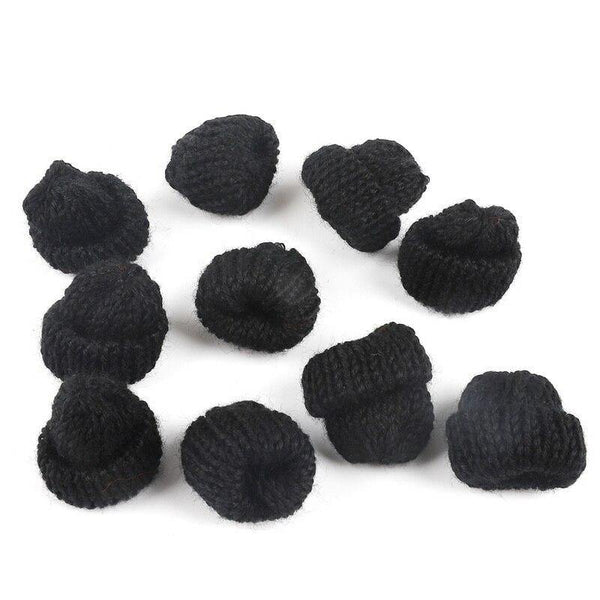Planet Gates Black 10pcs Sewing Mini Soft Hat For Garment Decoration Kid's Doll Hat Children Hair Accessories DIY Art Craft Material