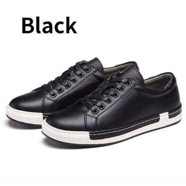 Planet Gates Black / 11 / China BIMUDUIYU Autumn New Casual Shoes Mens Leather Flats Lace-Up Shoes Simple Stylish Male Shoes Large Sizes Oxford Shoes For Men