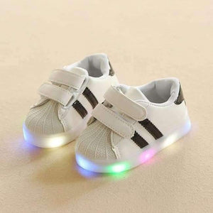 Planet Gates Black / 11 LED lighting up shoes kids all seasons running sports sneakers children excellent Lovely boys girls baby shoes