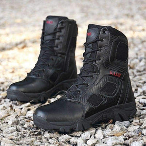 Planet Gates Black / 11 Outdoor Waterproof Hiking Shoes for Men Desert High-top Military Tactical Boots Combat Army Boots Hunting Shoes Big Size 47