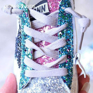 Planet Gates Black / 11 Toddler Baby Glittler Shoe Girl Star White Sneaker Boy Sport Shoe Kid Child Causal Trainer Sequin Flat F1550
