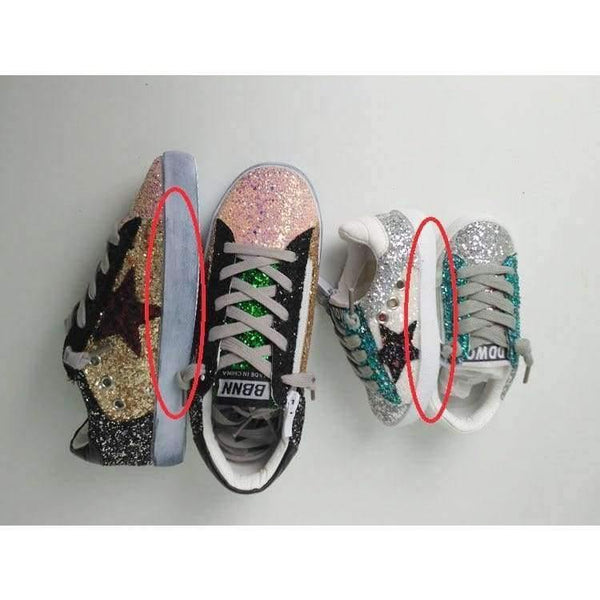 Planet Gates Black / 11 Toddler Baby Glittler Shoe Girl Star White Sneaker Boy Sport Shoe Kid Child Causal Trainer Sequin Flat F1550