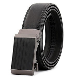 Planet Gates Black / 110cm Automatic Buckle Men Belts Fashion Business Belt Famous Brand Luxury Belts for Men Leather Waistband