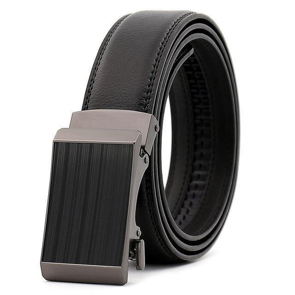 Planet Gates Black / 110cm Automatic Buckle Men Belts Fashion Business Belt Famous Brand Luxury Belts for Men Leather Waistband