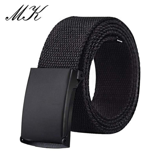 Canvas Belts For Men Military Tactical Male Strap Metal Slider Buckle Men Belts For Jeans Pants