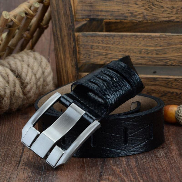 Planet Gates black / 110cm Cow genuine luxury leather men belts for men strap male pin buckle BIG SIZE 100-130 cm 3.8 width