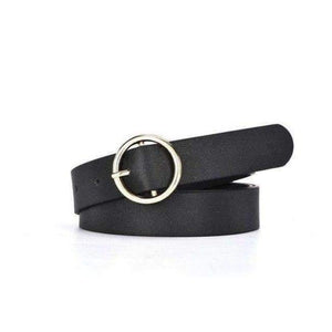 Planet Gates Black / 110cm Fashion Woman Brown Belt Waist Casual O Ring Belts Black Faux Leather Belts For Women Waistband Buckle 110CM Girls Belt