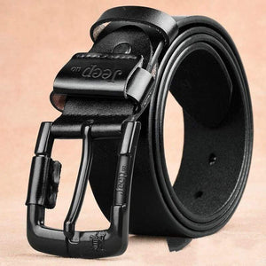 Men High Quality Genuine Leather Belt Luxury Brand Designer Belts Men  Fashion Strap Jeans Classic Black Pin Buckle Belt
