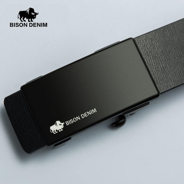 Planet Gates Black / 110cm Men's Belt Automatic Belts Genuine Leather Men Belt 3.2cm Width Cowskin Male Brand Jeans Belts Strap