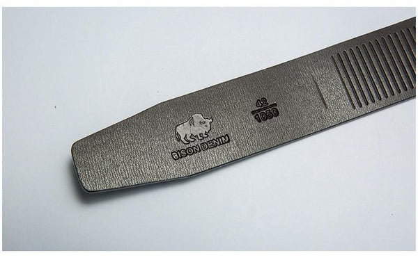 Planet Gates Black / 110cm Men's Belt Automatic Belts Genuine Leather Men Belt 3.2cm Width Cowskin Male Brand Jeans Belts Strap