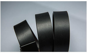 Planet Gates Black / 110cm Men's Belt Automatic Belts Genuine Leather Men Belt 3.2cm Width Cowskin Male Brand Jeans Belts Strap