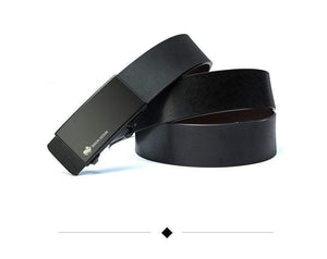 Planet Gates Black / 110cm Men's Belt Automatic Belts Genuine Leather Men Belt 3.2cm Width Cowskin Male Brand Jeans Belts Strap