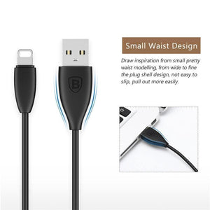 Planet Gates Black / 120cm Baseus USB Cable For iPhone Fast Charging Charger Cable For iPhone 8 5 6 7 iPad USB Charger Cable 2A Mobile Phone Data Cable