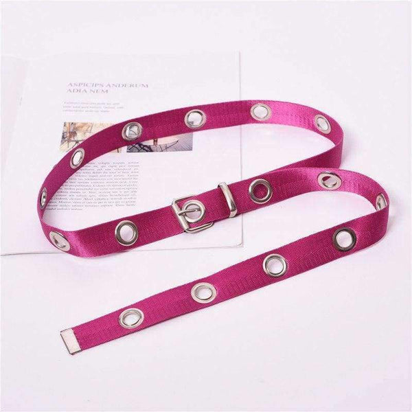 Planet Gates Black / 120cm SUMEIKE Thin Canvas Waist Belts for Women Pin Buckle Black Punk Style Women Belt Ladies Jeans Accessories