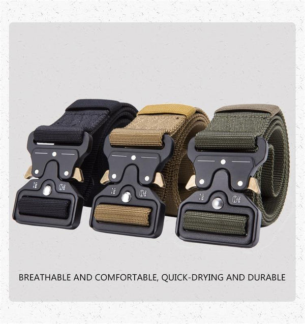 Planet Gates Black / 125cm Mens Tactical Belt Military Nylon Belt Outdoor multifunctional Training Belt High Quality Strap