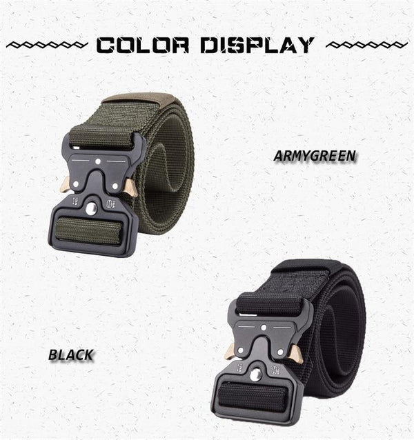 Planet Gates Black / 125cm Mens Tactical Belt Military Nylon Belt Outdoor multifunctional Training Belt High Quality Strap