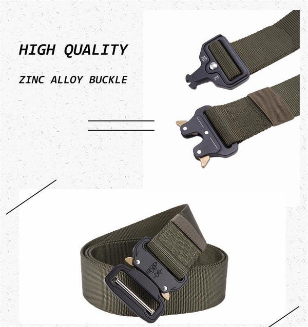 Planet Gates Black / 125cm Mens Tactical Belt Military Nylon Belt Outdoor multifunctional Training Belt High Quality Strap