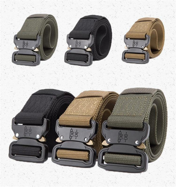 Planet Gates Black / 125cm Mens Tactical Belt Military Nylon Belt Outdoor multifunctional Training Belt High Quality Strap