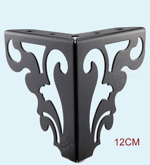 Metal Polished Sofa Chair Legs Modern Hollow Patten Table Cabinet Bed Feet Furniture Accessories Set Of 4