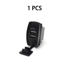 Planet Gates Black 12V & 24V ATV USB Charger Backlit Rocker Switch for Can am for John Deer for Polaris RZR 900 800 1000 Motorcycle Charging