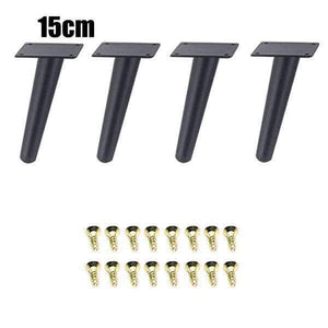 4Pcs/Set 15/20/25/30CM Furniture Cabinet Metal Legs Round Tapered Leg DIY Furnitur Sofa Table Bed Shoe Cabinet Desk Legs