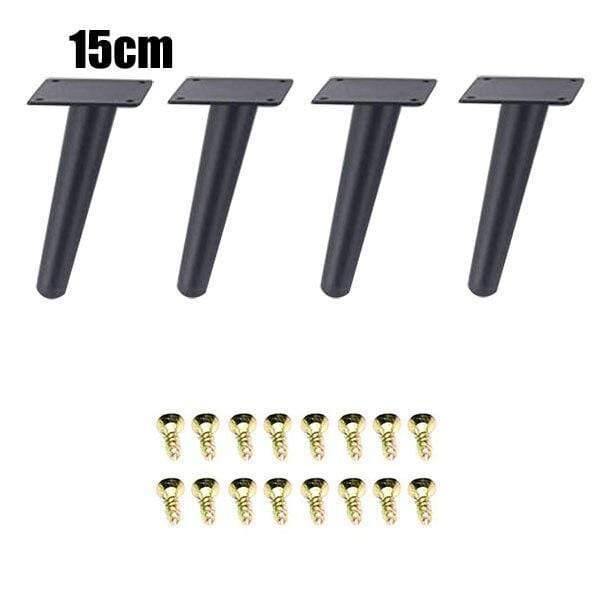4Pcs/Set 15/20/25/30CM Furniture Cabinet Metal Legs Round Tapered Leg DIY Furnitur Sofa Table Bed Shoe Cabinet Desk Legs