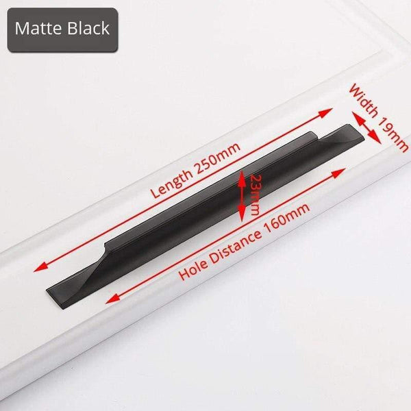 American Style Black Cabinet Handles Gold Solid Aluminum Alloy Kitchen Cupboard Pulls Drawer Knobs Furniture Handle Hardware