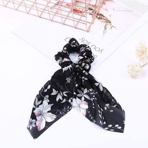 Chiffon Ribbons Hairband Elastic Hair Rope Hair Tie Floral Scrunchie Women Ponytail Holder Rubber Headbands Accessories