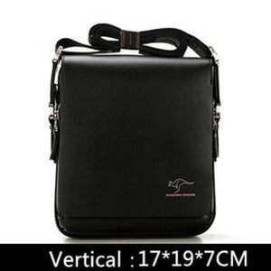 Planet Gates Black 17x19x7cm / China New Arrived Brand Kangaroo men's messenger bag Vintage leather shoulder bag Handsome crossbody bag Free Shipping