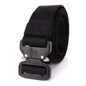 Men's Tactics Belt Design Steel Buckle Belt Man Quality Canvas Elastic Belts Waistband Casual Men