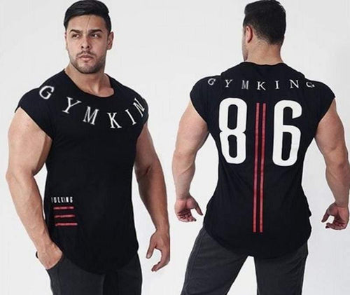 Men Fitness Bodybuilding T-shirt Short Sleeve Cotton T Shirt Muscle Man Casual Fashion Creativity Print Tee Tops Brand Clothing