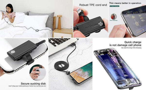 Planet Gates Black / 1m (3.28ft) Baseus Gamer USB Cable for iPhone Xs Max XR 8 7 Plus Mobile Phone Game Charger Cable Fast Charging for iPad Elbow Cord