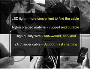 Planet Gates Black / 1m Baseus LED lighting Charger Cable For iPhone X 8 7 USB Cable For iPhone iPad Fast Charging Charger Cable Mobile Phone Data Cable
