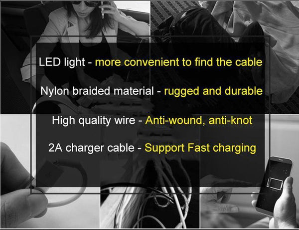 Planet Gates Black / 1m Baseus LED lighting Charger Cable For iPhone X 8 7 USB Cable For iPhone iPad Fast Charging Charger Cable Mobile Phone Data Cable
