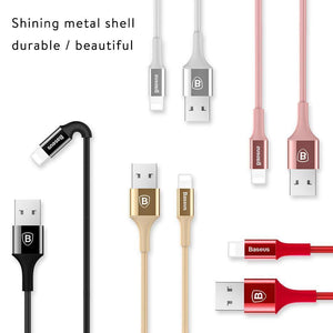 Planet Gates Black / 1m Baseus LED lighting Charger Cable For iPhone X 8 7 USB Cable For iPhone iPad Fast Charging Charger Cable Mobile Phone Data Cable
