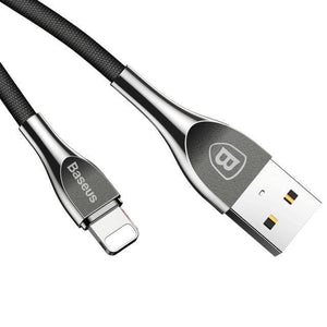 Planet Gates Black / 1m Baseus Zinc Alloy USB Cable 2A Fast Data Charging Charger Cable For iPhone XS Max XR X 8 7 6 6s 5 5s se iPad Mobile Phone Cables
