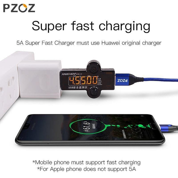 Planet Gates Black 1m For Apple / 1m PZOZ 5A Magnetic Cable Micro usb Type C Super Fast Charging Phone Microusb Type-C Magnet Charger usb c For iphone huawei xiaomi