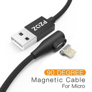 Planet Gates Black 1m For micro / 1M PZOZ 90 degree Micro USB Magnetic Cable Fast Charging Adapter Phone Cables Microusb Android Data Charger For Xiaomi redmi Tablet