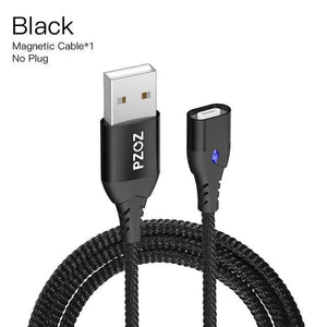 Planet Gates Black 1m No Plug / 1m PZOZ 5A Magnetic Cable Micro usb Type C Super Fast Charging Phone Microusb Type-C Magnet Charger usb c For iphone huawei xiaomi